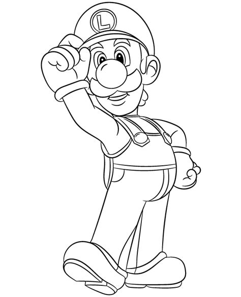 Luigi pictures for coloring